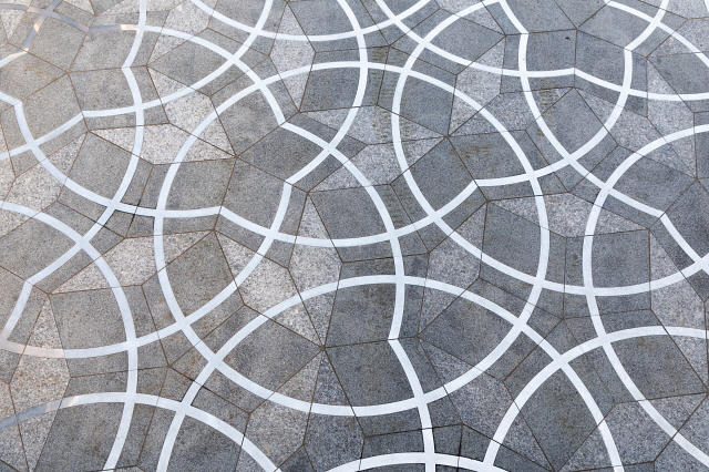 THE PENROSE PAVING OUTSIDE THE MATHEMATICAL INSTITUTE, ANDREW WILES BUILDING
