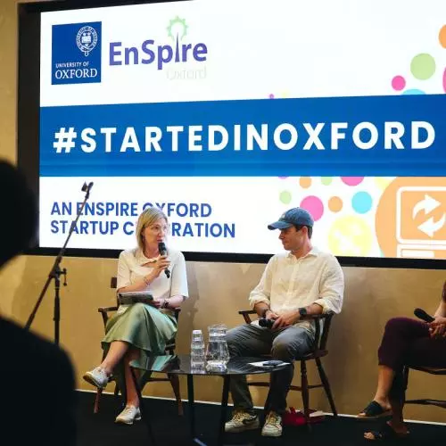 #StartedinOxford Showcase 2025 panel talk on staging
