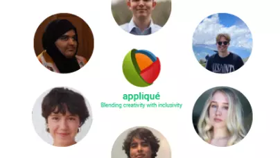 Photo of appliqué Team