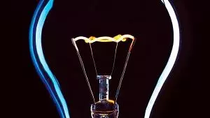 A single lightbulb