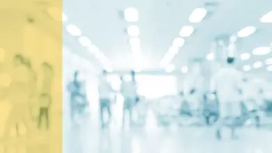 A blurred picture of a medical room in a hospital