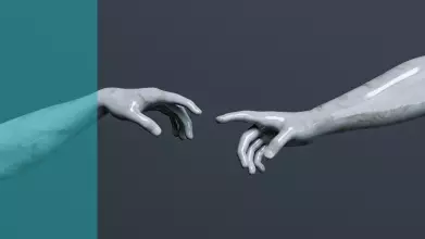 Marble statue recreation of michaelangelos sistine chapel painting