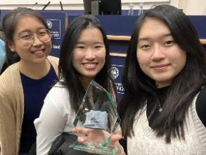 Photo of Kezia Susanto, Zheqing Zhang & Wanlin Xiao