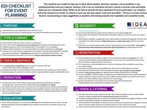 edi checklist for event planning