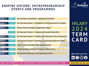 hilary 24 term card event and programme dates list