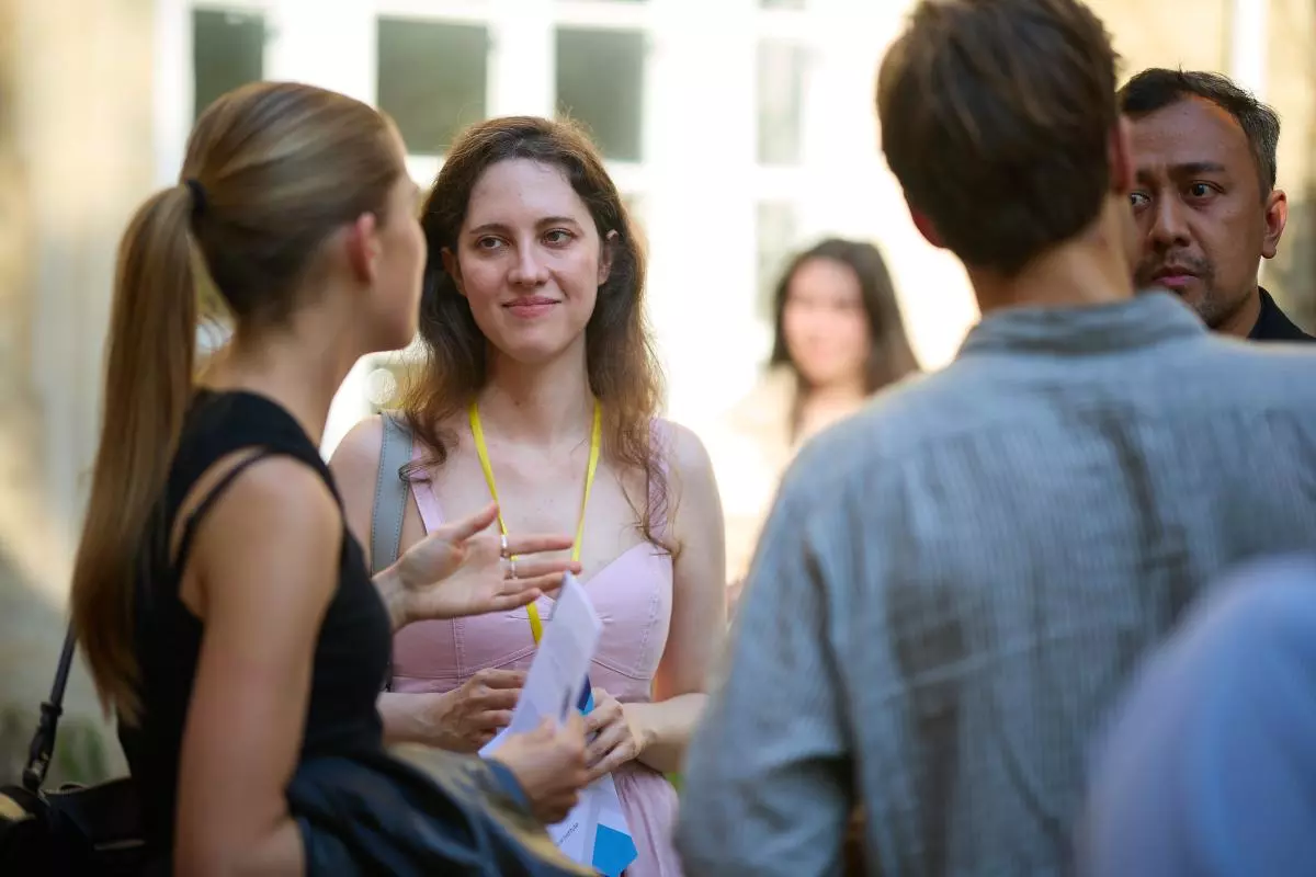 Female Student at OSVS Showcase Networking