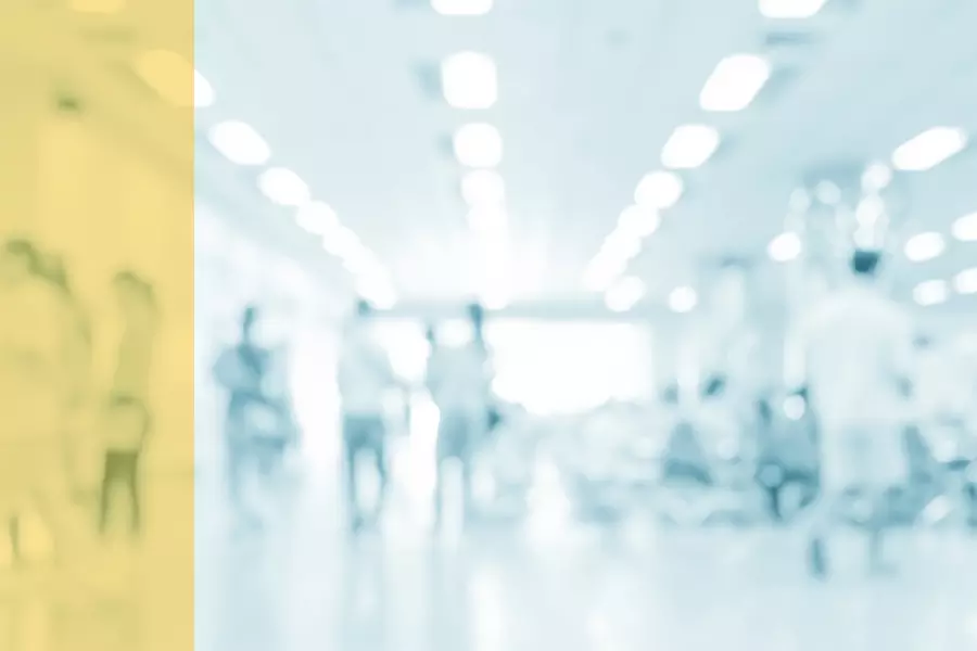 A blurred picture of a medical room in a hospital