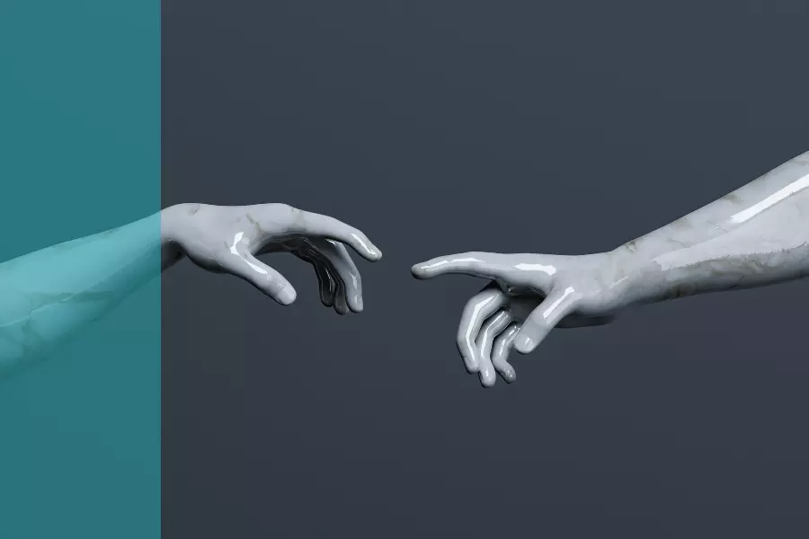 Marble statue recreation of michaelangelos sistine chapel painting