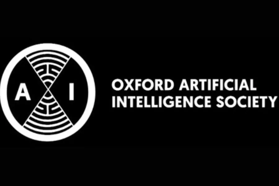 Circular AI black and white logo with the text Oxford Artificial intelligence society
