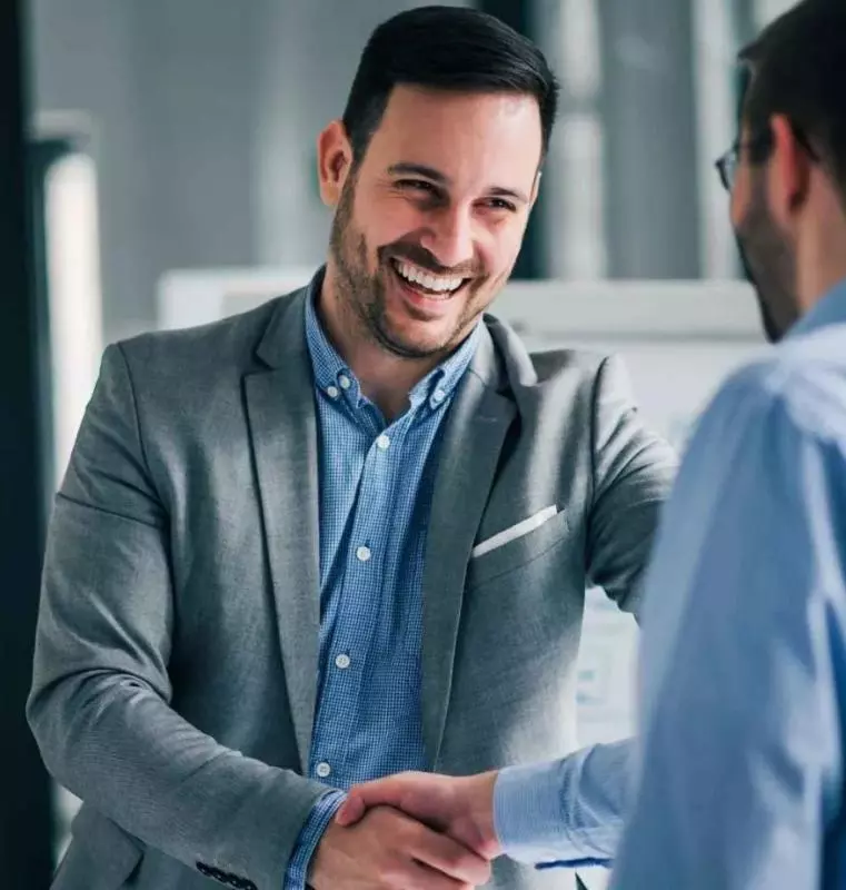Two men shaking hands